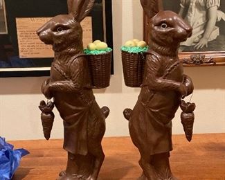 Resin Easter bunnies
