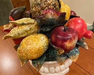 Ceramic fruit centerpiece