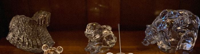 crystal animals, Waterford & orrefors