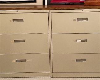 steelcase file cabinets (x3)