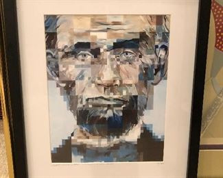 abstract Lincoln print