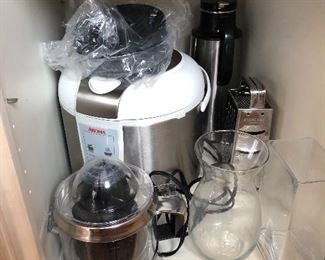 rice cooker / food steamer (we have 2 of these), juicer, etc