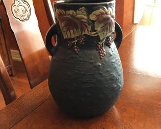 Roseville blue berry vase