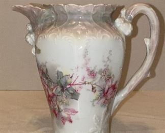 Antique German porcelain teapot no lid would make a gorgeous vase