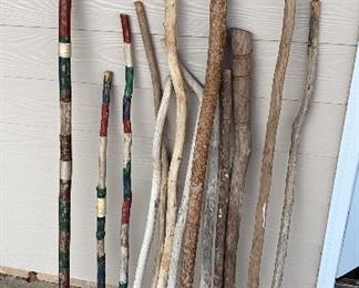 Hand carved walking canes