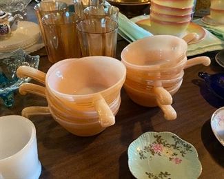 Vintage fire-king bowls