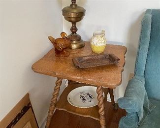Barley twist antique oak table