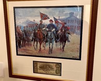 Rare Limited Edition Civil War Print “Legends In Gray” by Mort Kunstler Künstler