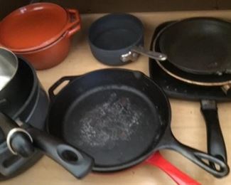 Cast iron skillets and cephalon cookware 