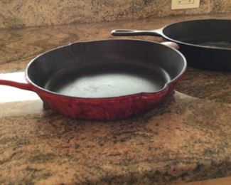 Lodge and cuisinart cast iron skillets