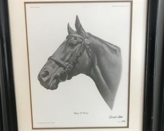 Man O War, signed and numbered 