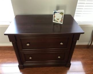 2 drawer cherry file cabinet 