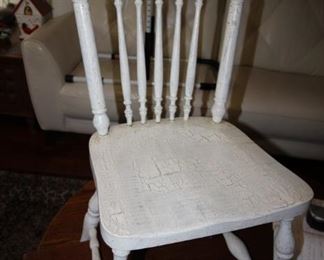 $40. White shabby chic decorator chair.
