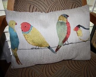 $10. Bird themed throw pillow.