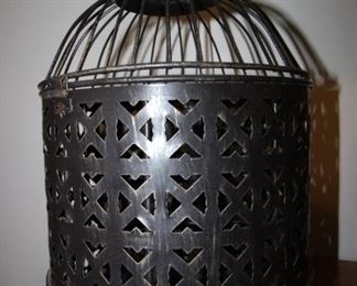 $20. Decorative metal bird cage/candle holder.