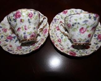 $50. Unmarked  set . 4 cups and saucers and cream and sugar set.