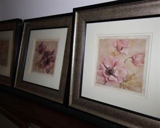 $30 for the set. Three matching  Peonie blossom prints.