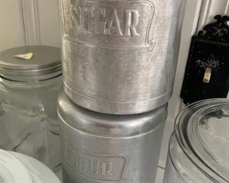 Vintage tin canisters