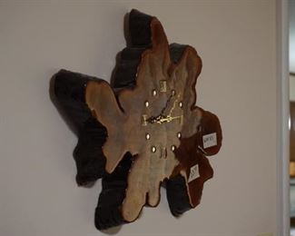 Vintage cypress wood clock works (sold)