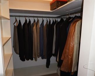 Quality men's suits, leather jackets, 100% wool coat. London Fog overcoat, 