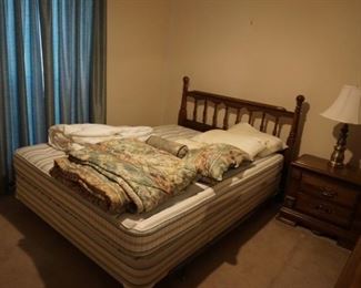 Bassett Queen bed Head board & frame $150                                     Bassett Night stand  $45                                              
                                                                                                                Mattresses separate (SOLD)                              