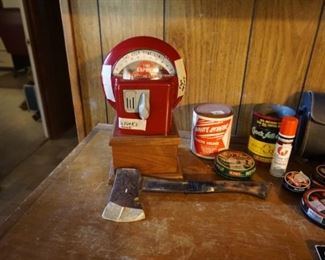 Bridgeport Hatchet, Fine-Time-Banking parking meter bank, assorted collectibles