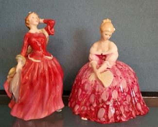 Left: Royal Doulton Blithe Morning HN2065; Right: Royal Doulton Victoria HN2471