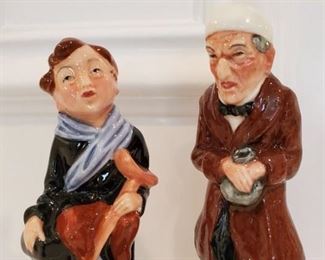 Royal Doulton Dickens literary figures: Tiny Tim, Scrooge