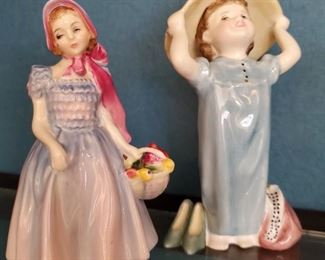 Left: Royal Doulton "Wendy" 2109; Right: "Make Believe" 2225