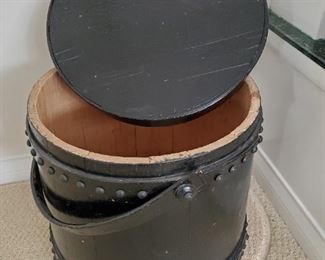 Large antique bucket with swing handle (painted)