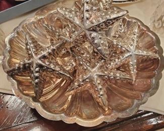 Pewter starfish napkin holders