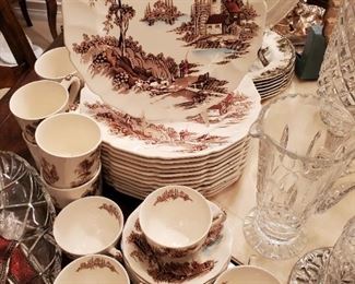 Johnson Brothers transferware, Waterford crystal
