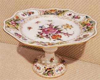 Carl Thieme hand painted footed plate