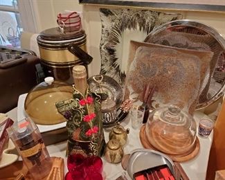 Mid-century bar and party serving pieces