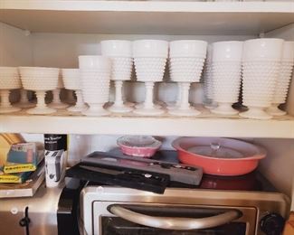 Westmorland hobnail milk glass