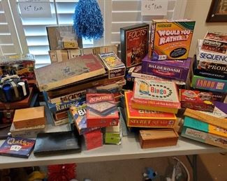 Vintage and newer games and puzzles