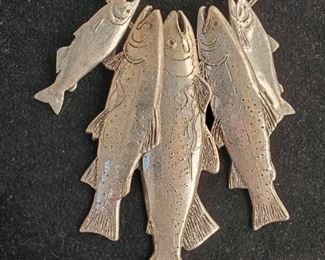 Ross Lewallen (Santa Fe, NM artist) "Catch of the Day" sterling necklace
