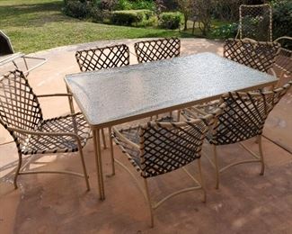 Brown Jordan patio table and 6 chairs