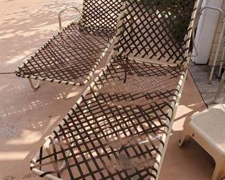 2 more Brown Jordan chaise lounges (these two need strap repair)