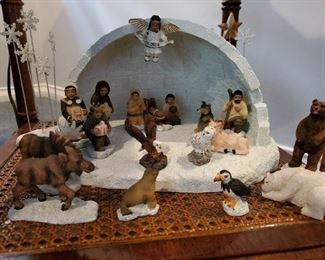 Golder Image Alaska igloo creche nativity