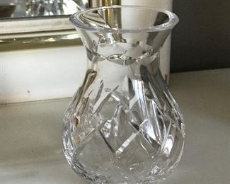 Waterford bud vase, signed by Jim O'Leary, 4",  $20