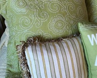 Pair of Green euro shams, Was $30, NOW $14