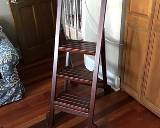 Collapsible Wooden library steps - cherry colored, 4'H, $85