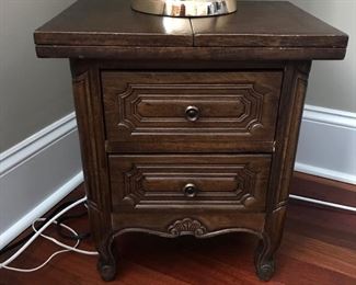 Small Accent chest with foldout table top, 19"H x 16"W x 12"D; 32"W when unfolded., $65 (No further discounts available on this item)