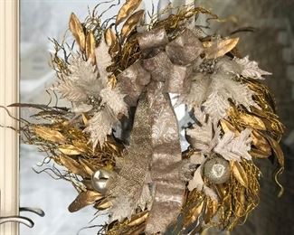 Gold & silver wreath 21" X 21",  Was $12, NOW $6