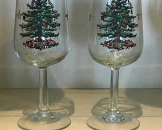Pair of Spode wine glasses, $7