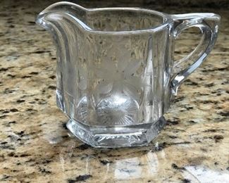 Glass creamer  3",  Was $4,  NOW $2
