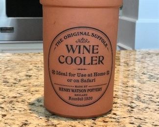 Jerry Watson Pottery / England - terra cotta wine cooler, 7"H,  Was $20, NOW $12