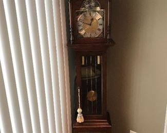 Howard Miller Barwick grandmother's clock, 62"H x 15.5"W x 9.5"D,  Was $225,  NOW $199