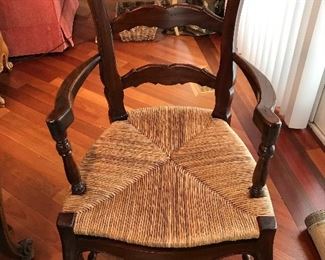 Dining chair w/rush seating